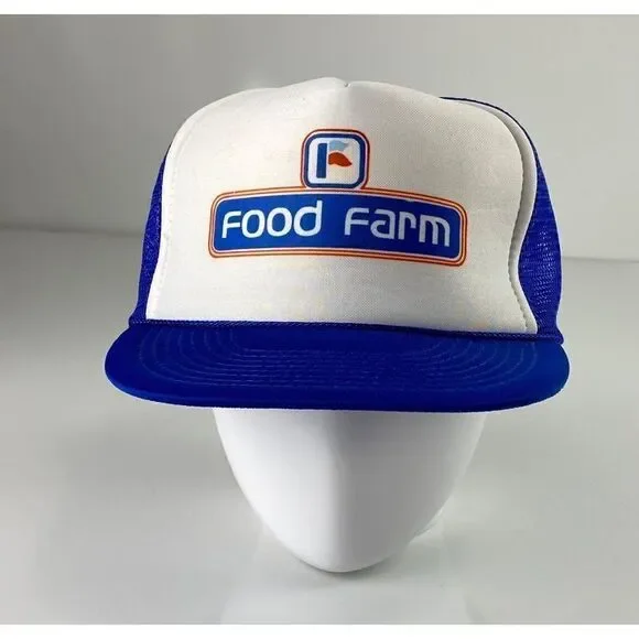 Vintage Otto Food Farm Snapback Trucker Hat Cap Adult Adjustable Blue White - Picture 1 of 6